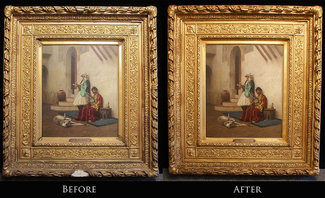 Gerome painting frame restoration