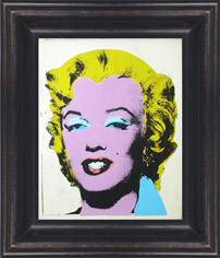 Andy Warhol's iconic Marilyn Monroe print and frame