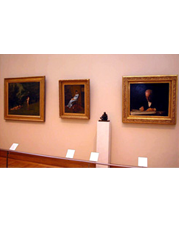 Various painting in frames at the Metropolitan Museum of Art