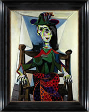 Picasso - Dora Maar au Chat, painting with frame