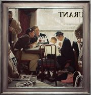 Norman Rockwell, painting with frame