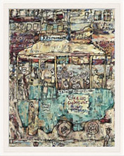 Jean Dubuffet painting and frame sold by Sotheby's