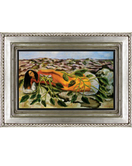Frida Kahlo painting and frame