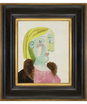 Picasso's Portrait de Femme painting and frame