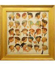 Norman Rockwell painting and frame