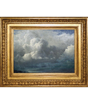 Albert Bierstad - Storm Clouds painting with French-style reproduction frame