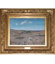 William Merritt Chase Shinnecock Hill, Long Island painting with French-style reproduction frame
