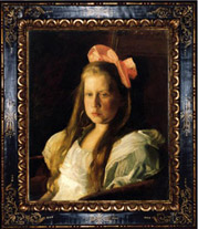 Thomas Eakins - Ruth painting with French-style reproduction frame
